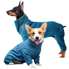 ROZKITCH dog coat front view showcases warm fleece warmth for chilly walks