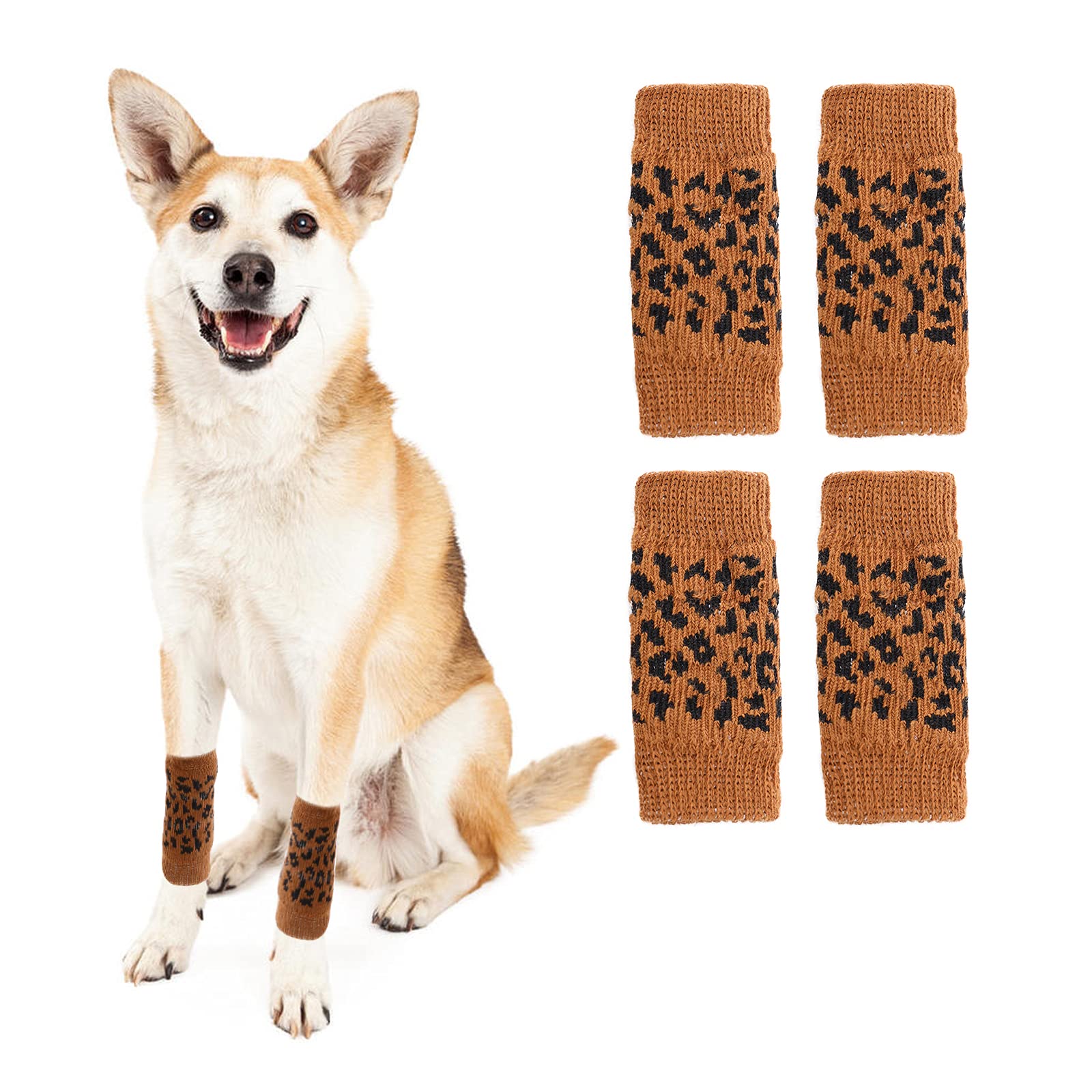 ROZKITCH dog compression sleeve front leg in use for joint support during walks.