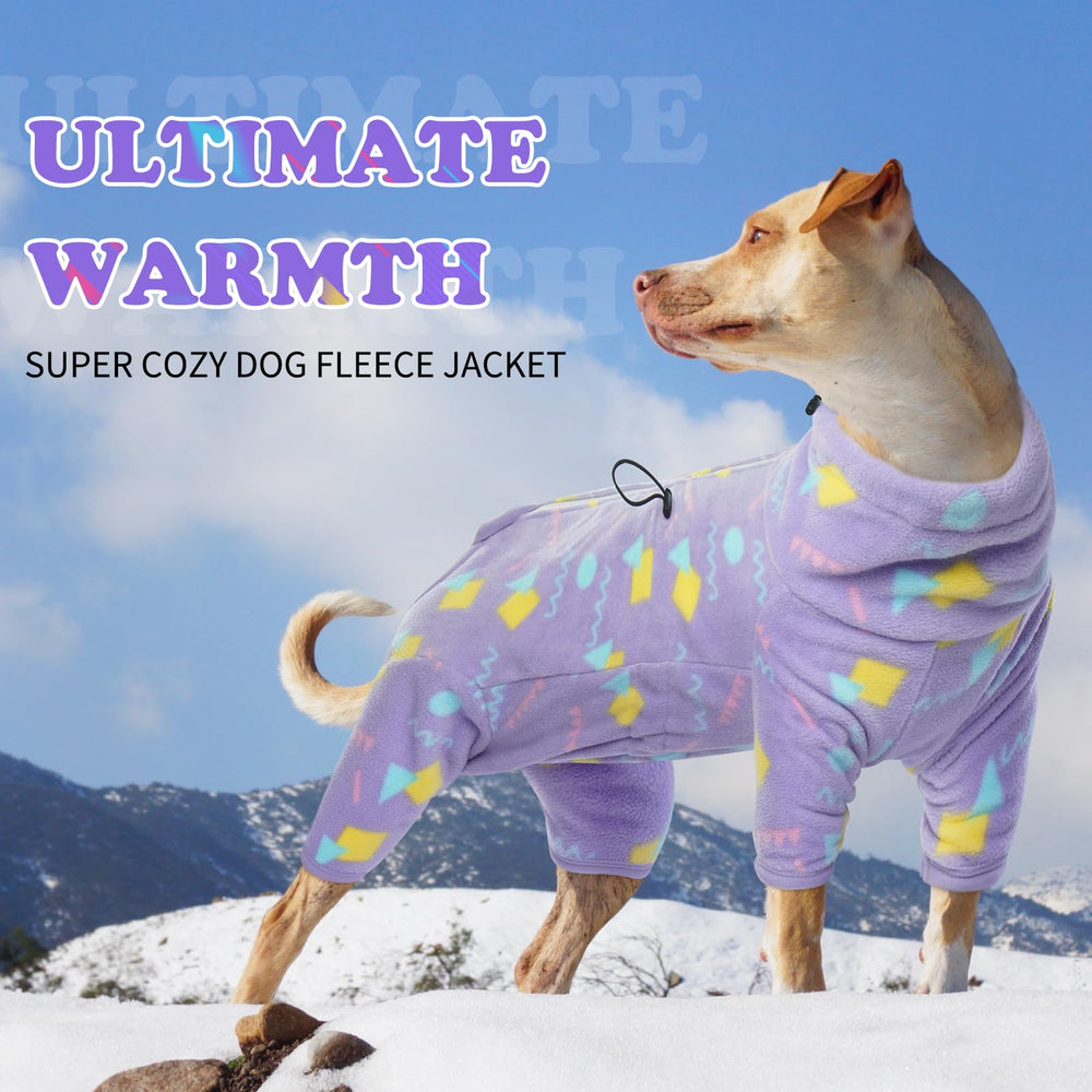 ROZKITCH dog fleece jumpsuit four-leg coverage for superior insulation