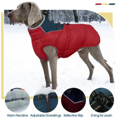 ROZKITCH dog jacket back view highlighting reflective strip for night visibility