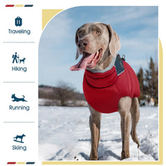 ROZKITCH dog jacket side view showcasing adjustable fit for a secure stroll
