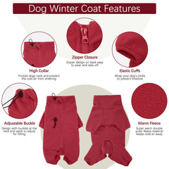 ROZKITCH dog pajamas XL side profile emphasizes flexible fit and cuffs