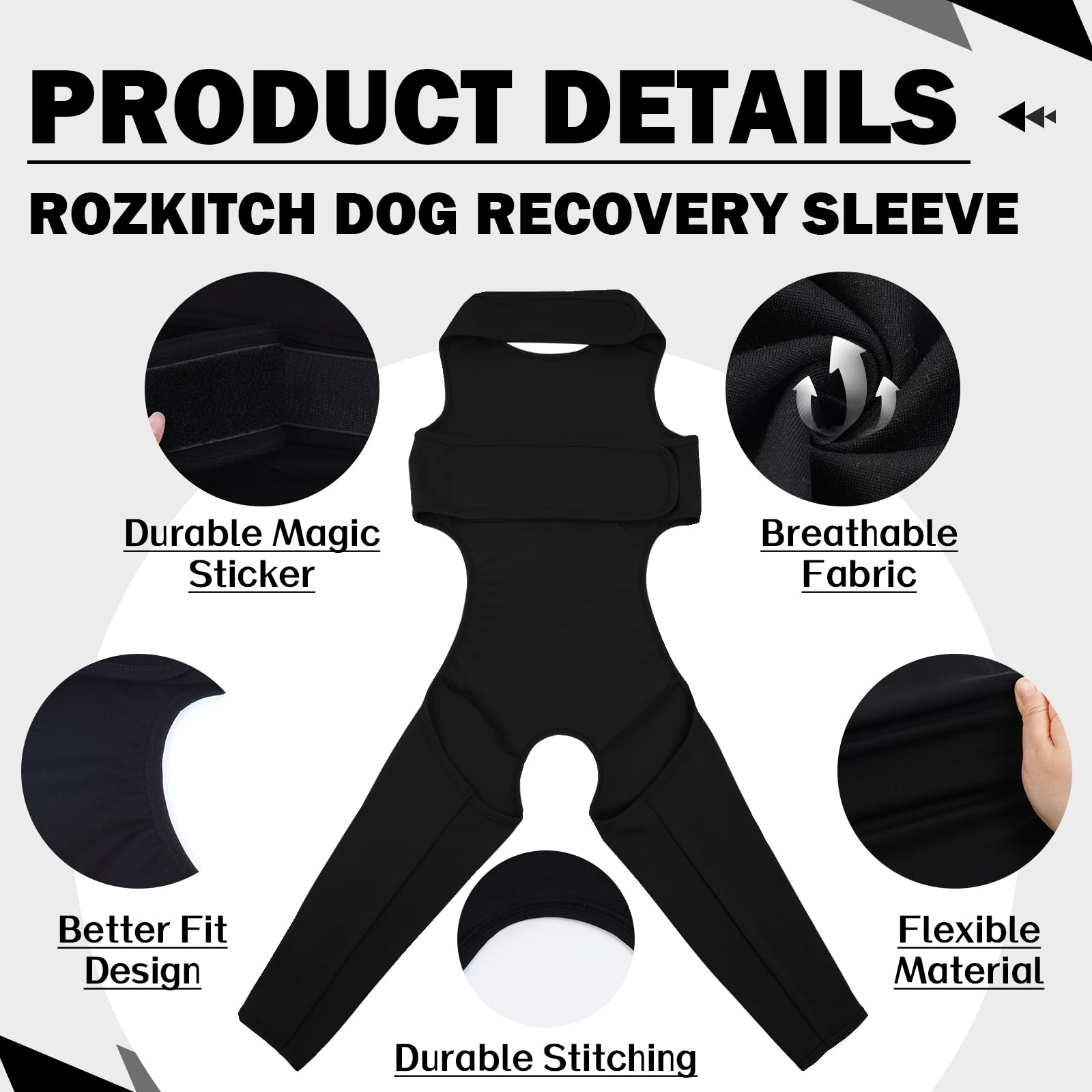 ROZKITCH dog pants recovery-support for post-surgery or injury