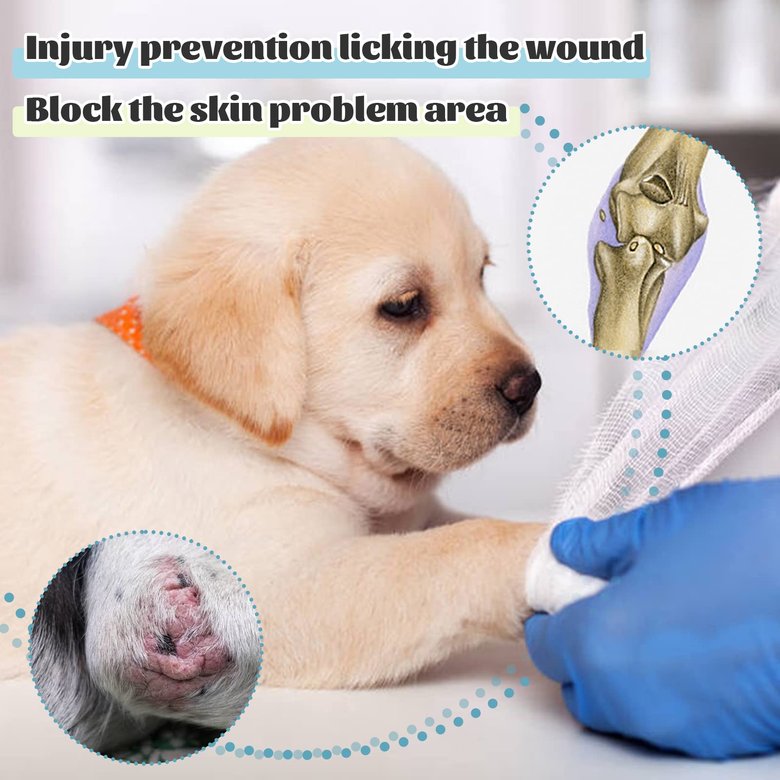 ROZKITCH dog sleeve breathable cotton blend keeps wounds comfortable.