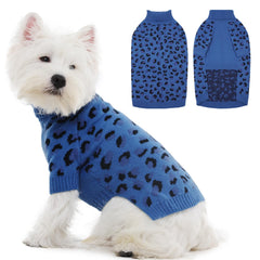 ROZKITCH dog sweater denimblue M front view for cozy winter walks