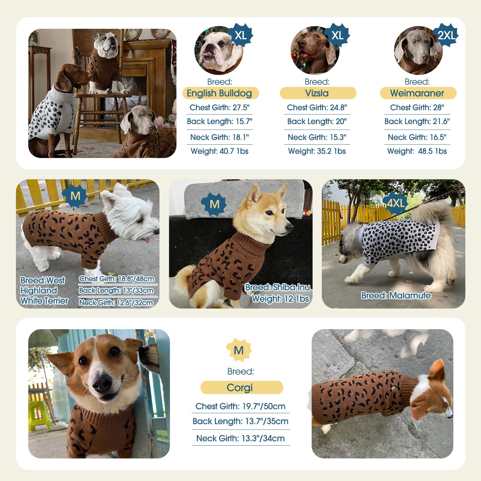 ROZKITCH large breed ready sweater for Bulldogs Boxers and Dobermans