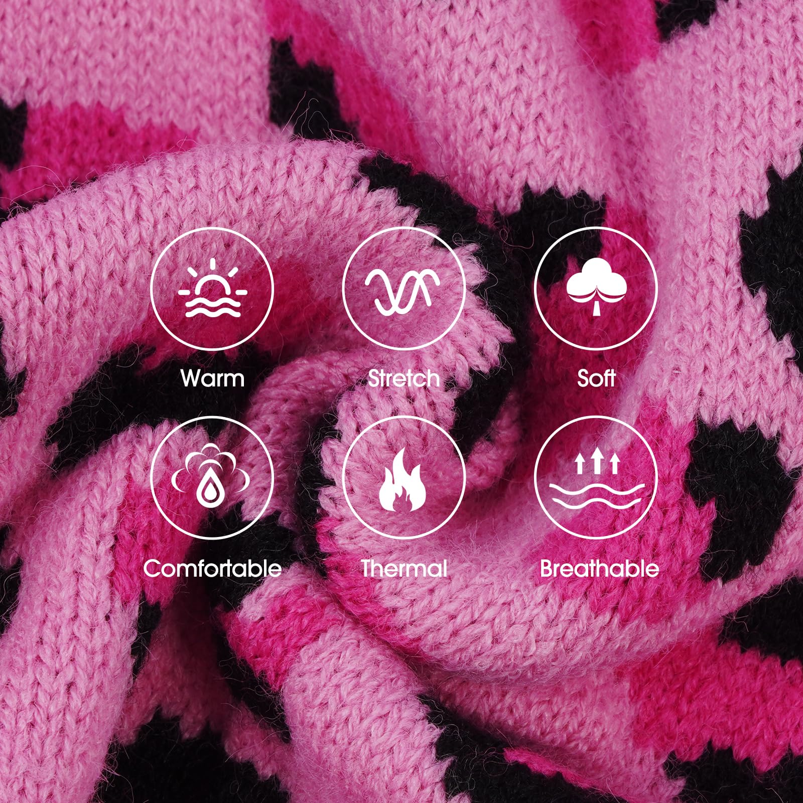 ROZKITCH leopard-pattern dog sweater adds stylish flair for holidays and photos.