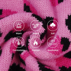 ROZKITCH leopard-pattern dog sweater adds stylish flair for holidays and photos.