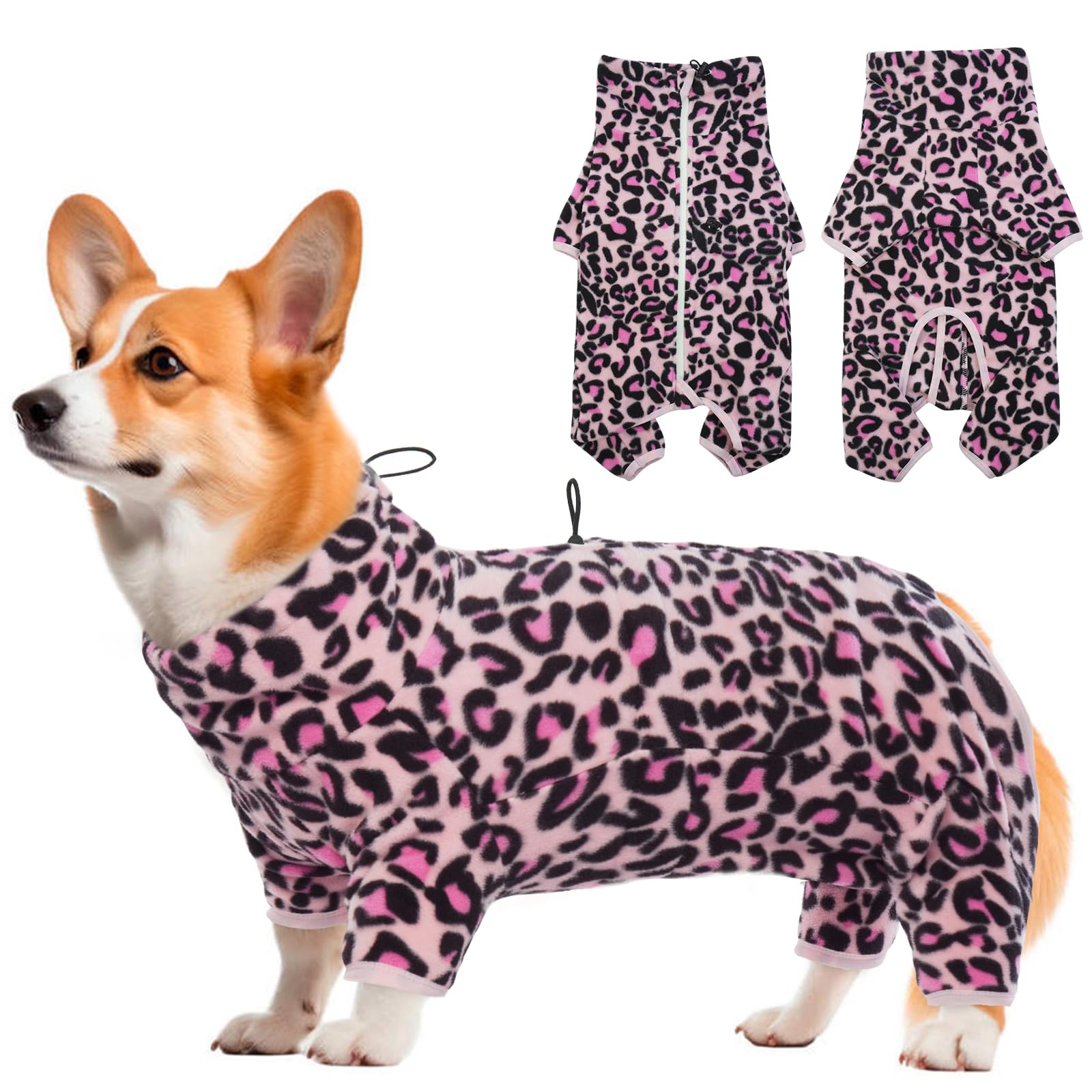 ROZKITCH dog warm pajamas front view shows full-body insulation for winter walks