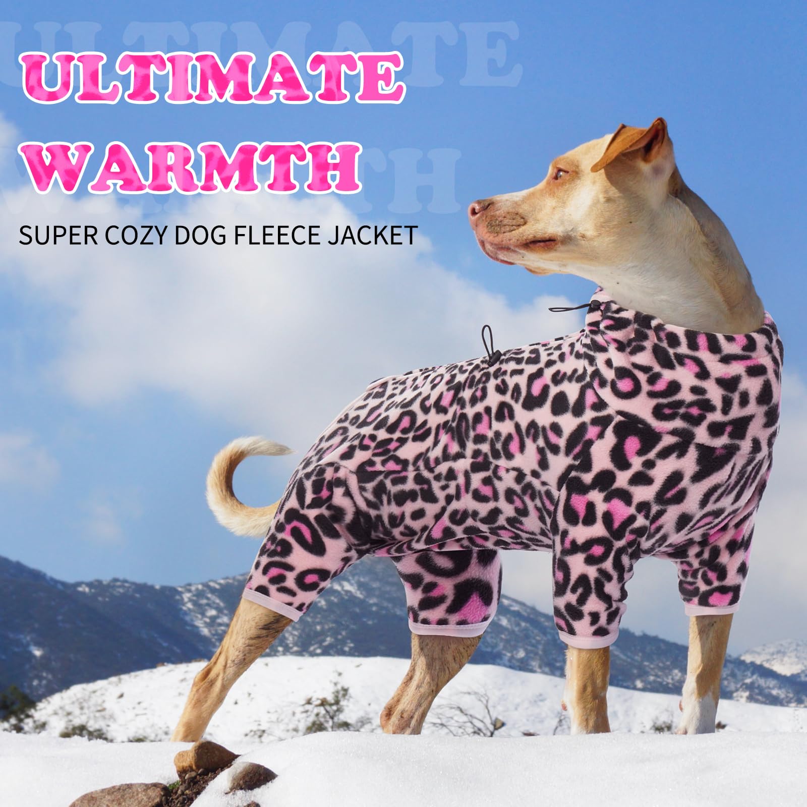 ROZKITCH dog warm pajamas zipper detail emphasizes reflective back zipper for visibility