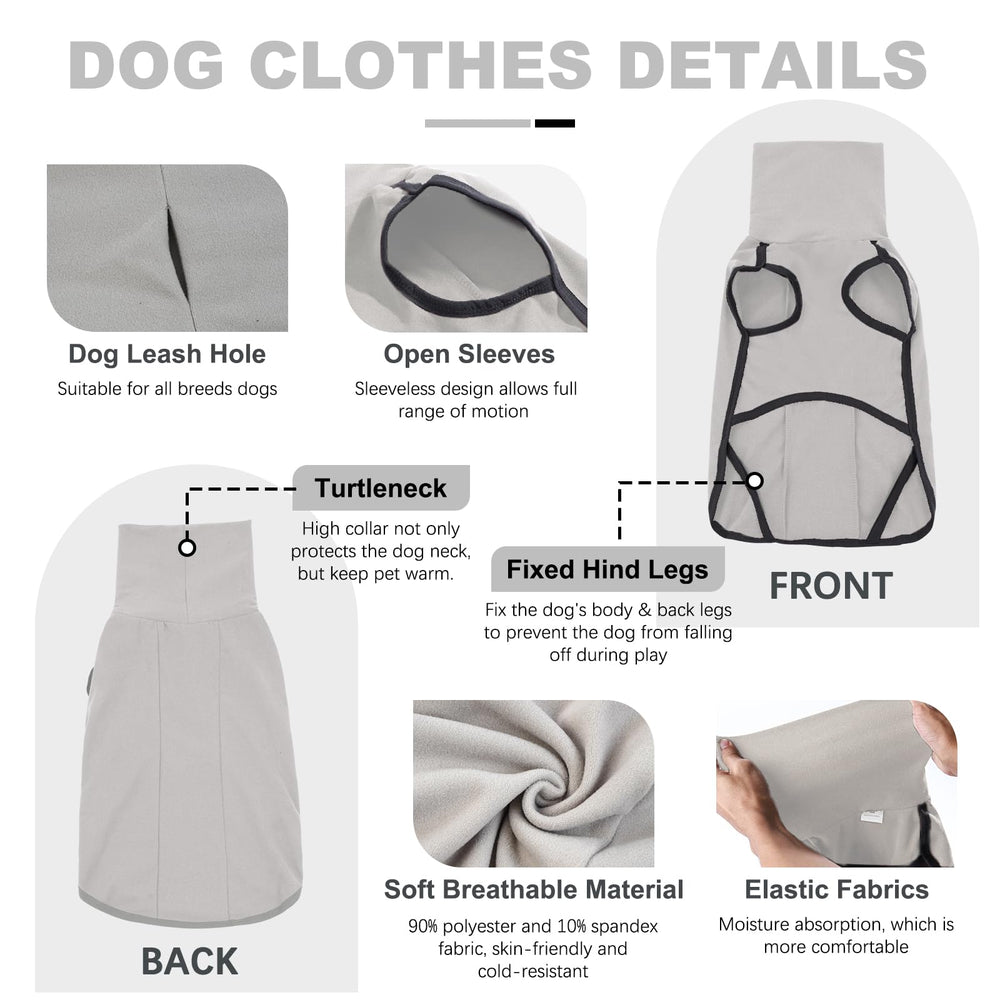 ROZKITCH dog winter coat fabric close-up shows soft durable polyester