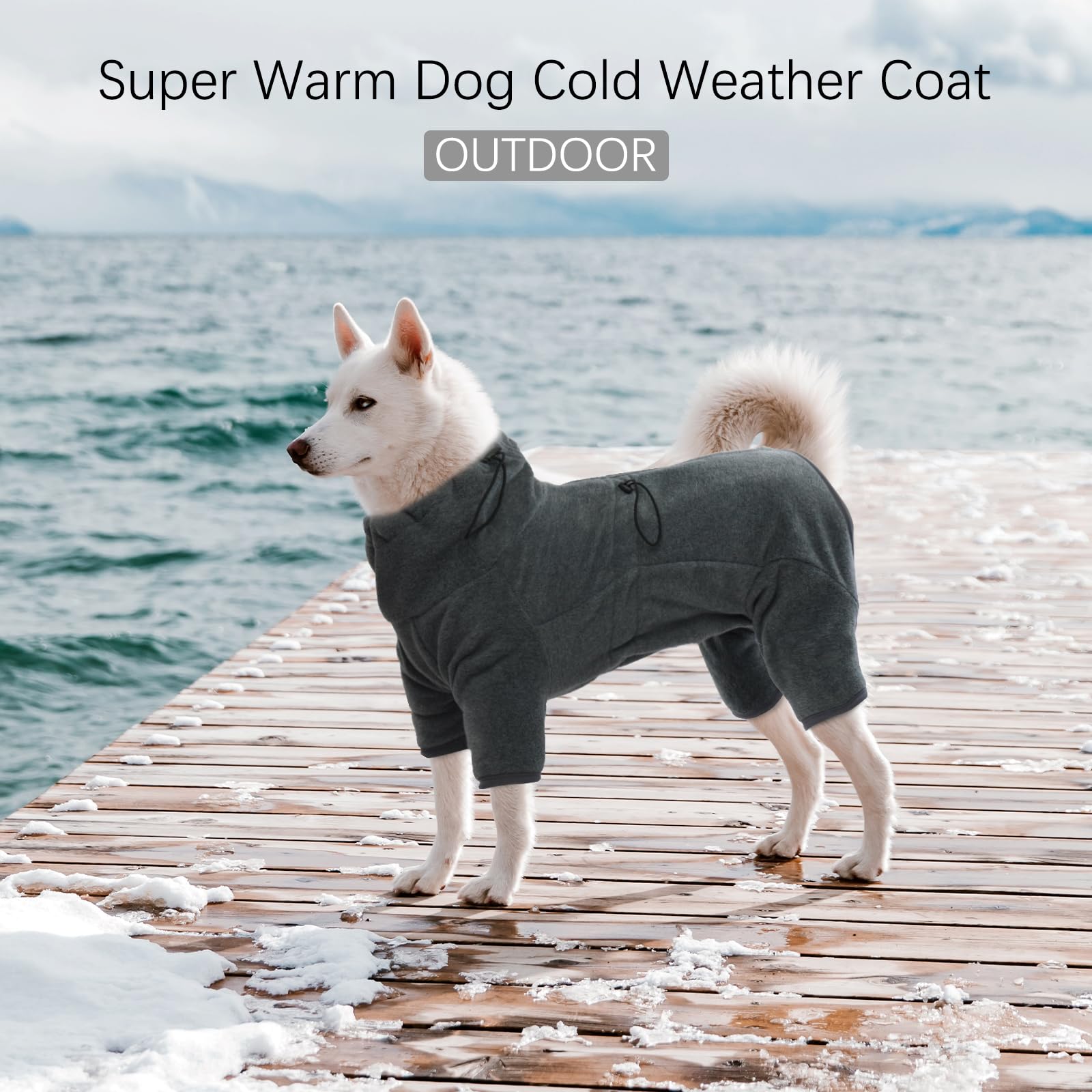 ROZKITCH large dog sweater with four legs provides full coverage and warmth