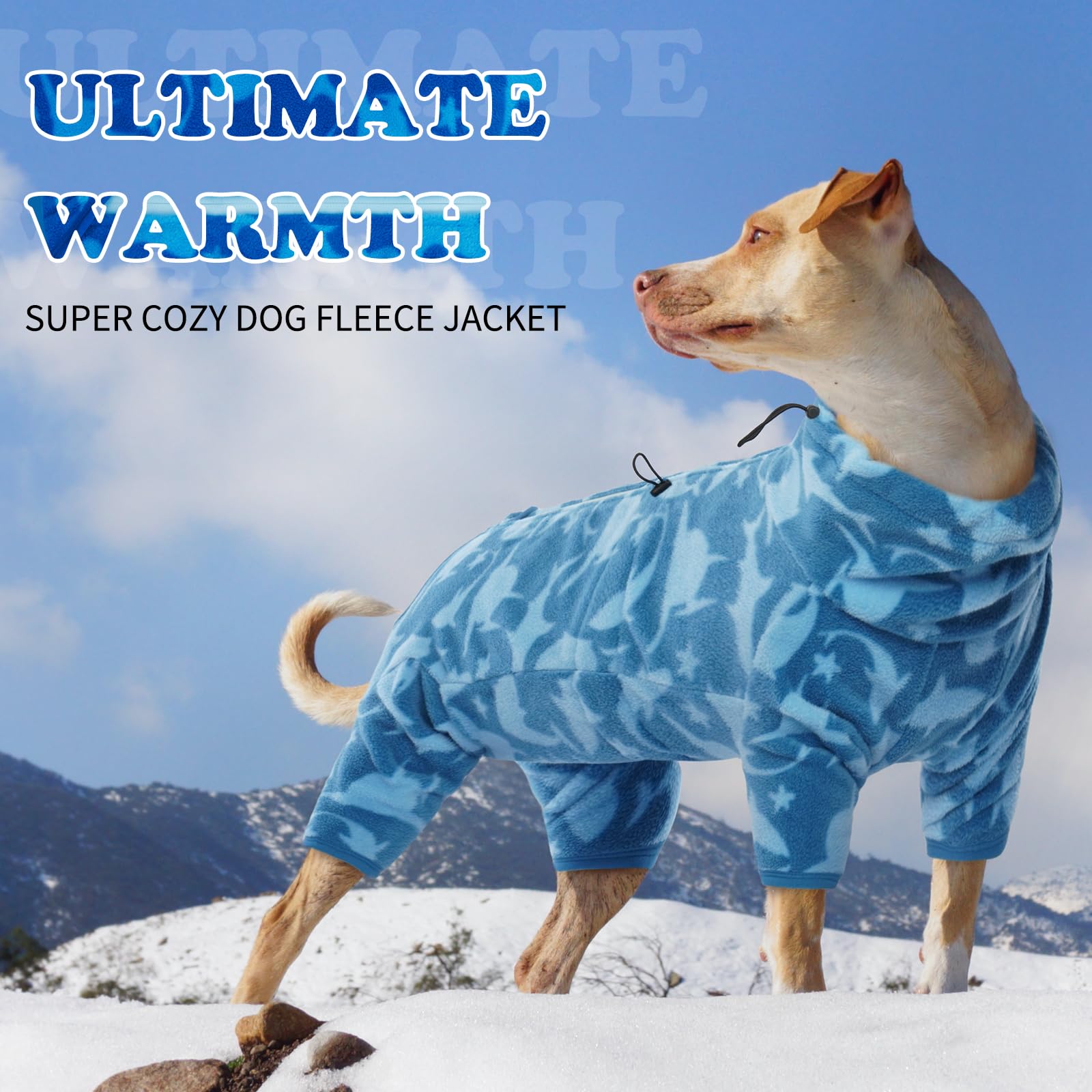ROZKITCH Pajamas for Dogs zipper closeup emphasizes luminous zipper for low-light safety