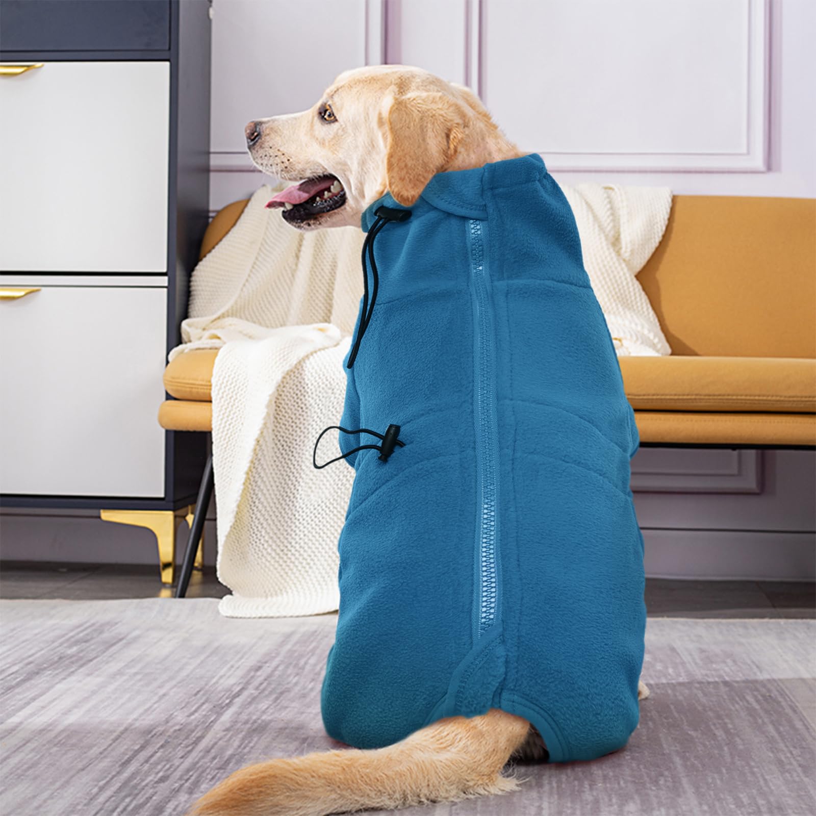 ROZKITCH XS dog winter coat back zip design enables easy on and off