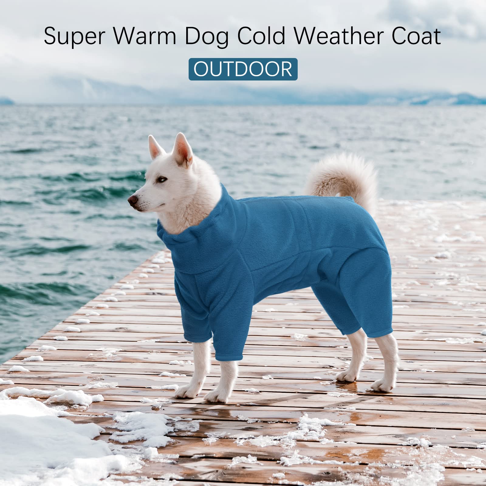 ROZKITCH XS dog winter coat side fit demonstrates flexible mobility in chilly weather