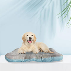 RPGT Summer Pet Self Cooling Mat fabric closeup shows Coolcore fabric and durable Oxford 600D.