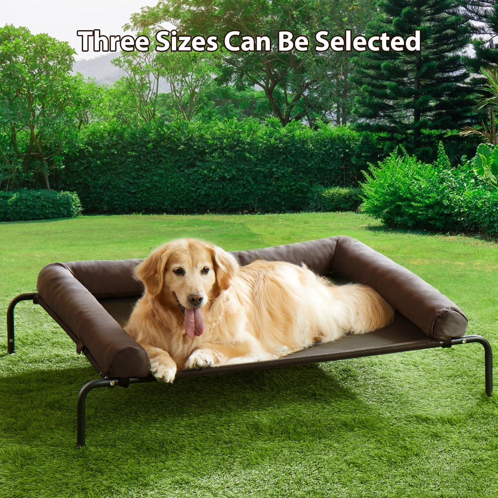 RRPETHOME U-shaped pillow elevates dog bed for curling comfort outdoors