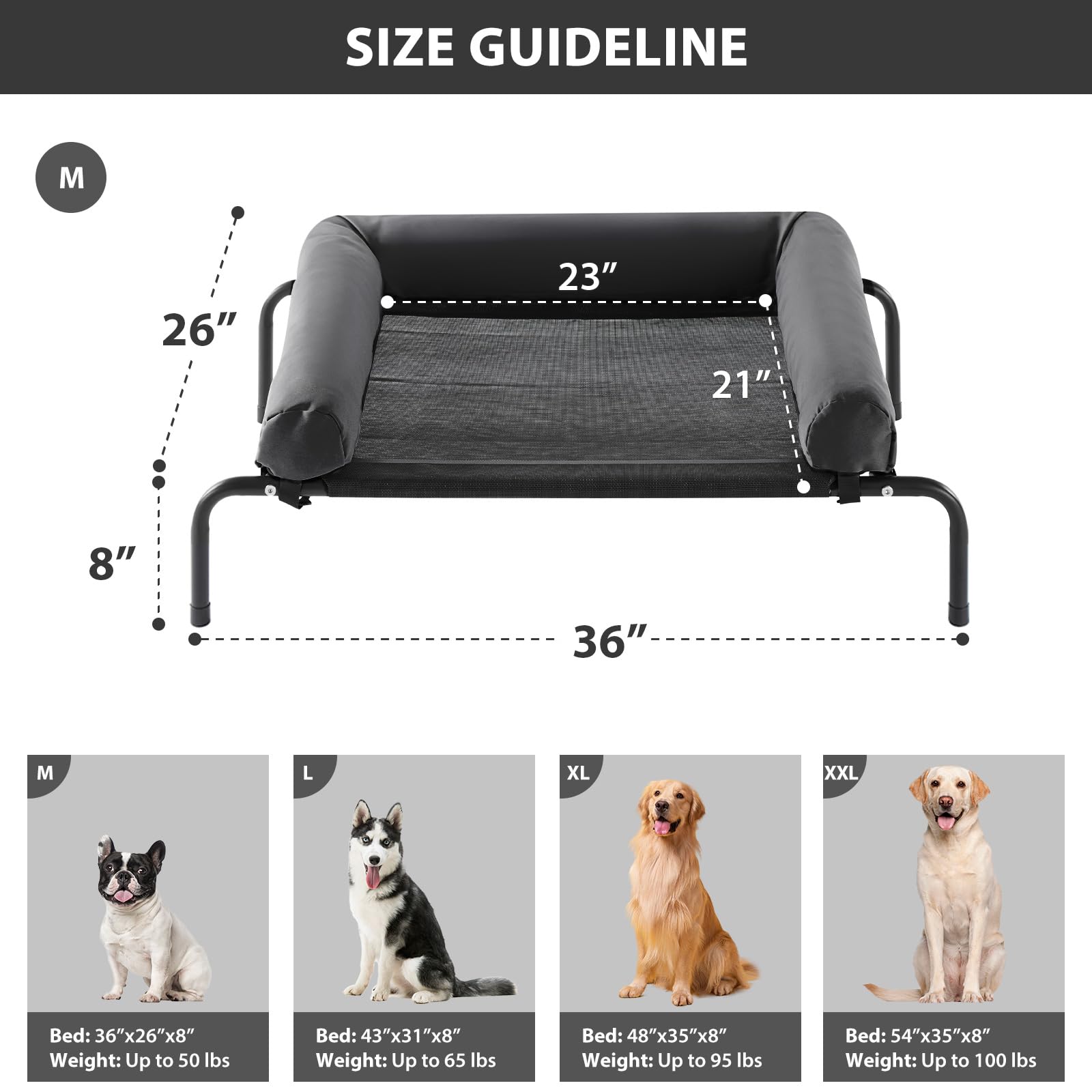 RRPETHOME chew-proof dog bed exterior view highlights durability.