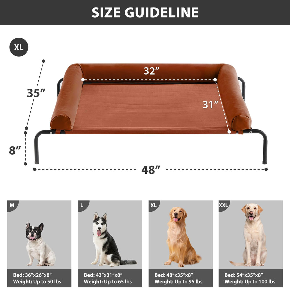 RRPETHOME dog bed frame closeup highlights sturdy frame for active dogs.