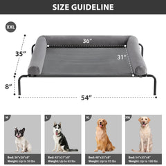 RRPETHOME dog bed mesh breathability image highlights cooling comfort outside on hot days.