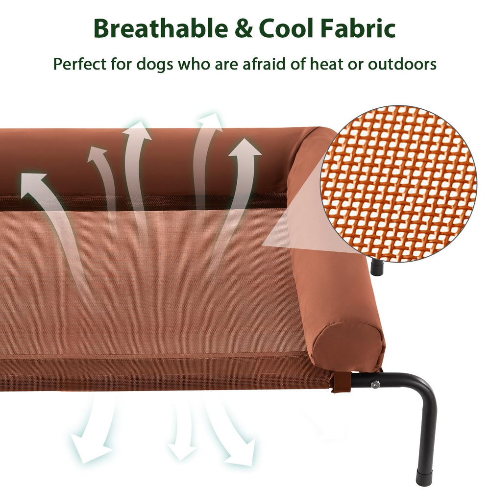 RRPETHOME dog bed slope headrest image shows ergonomic support for neck and joints.