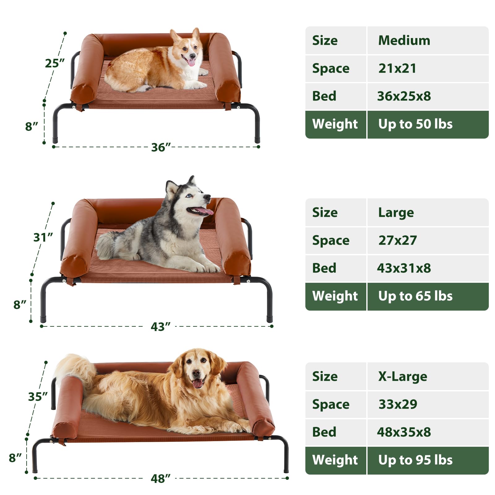RRPETHOME dog bed waterproof cot closeup emphasizes mess resistance and quick clean-up.
