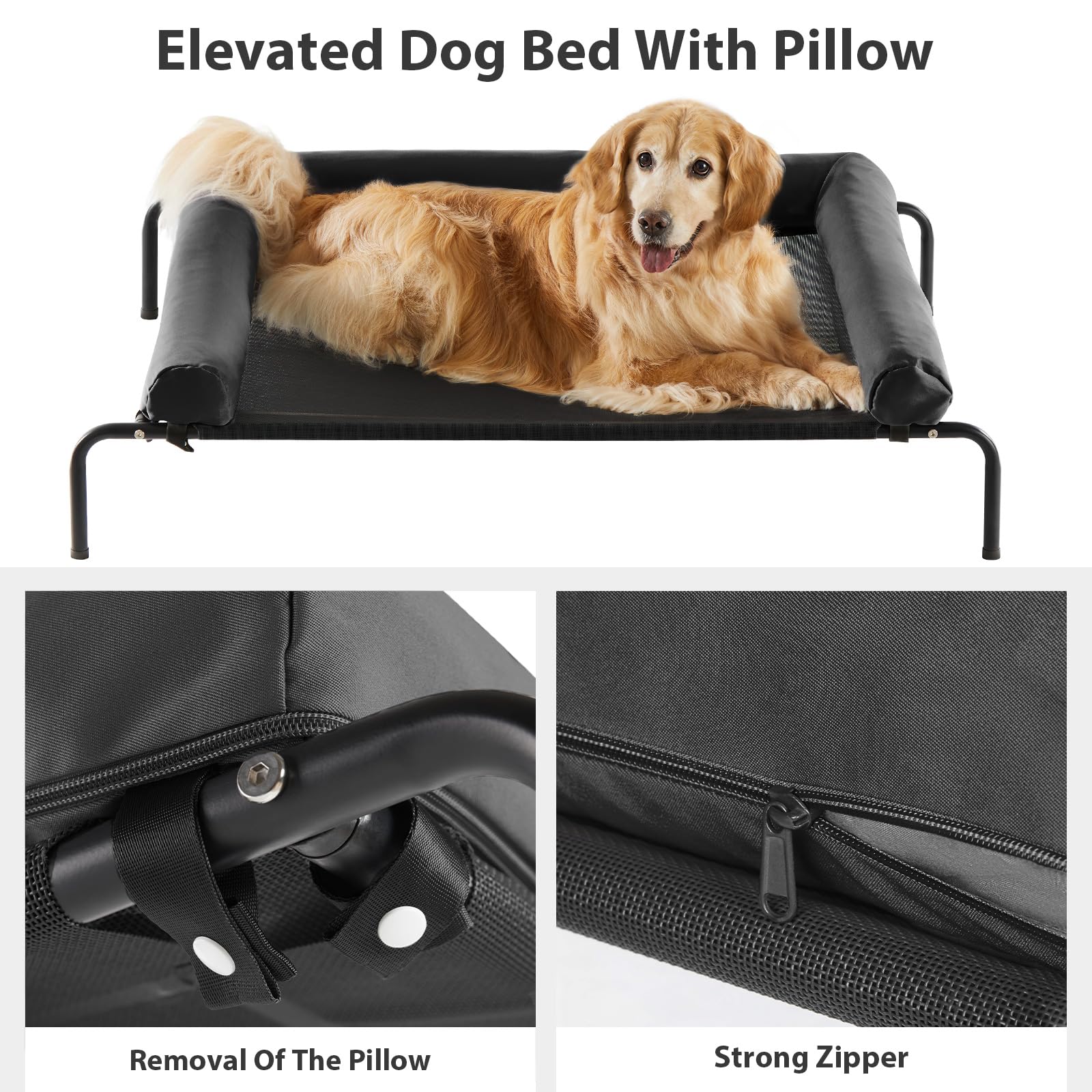 RRPETHOME durable Teslin mesh bed resists scratching for lasting use.