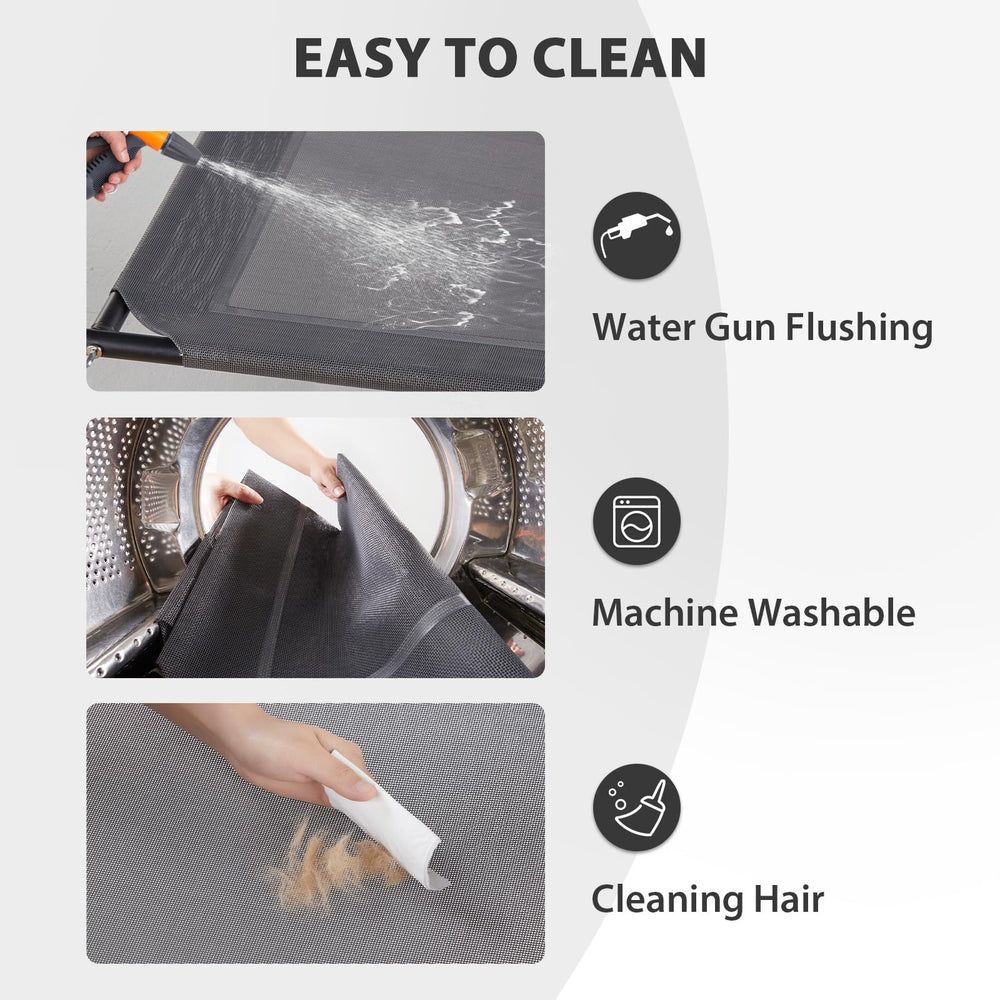 RRPETHOME easy-clean-dog-bed-mesh simplifies post-walk maintenance.