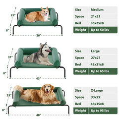RRPETHOME elevated cooling dog bed U-shape pillow showcases neck support