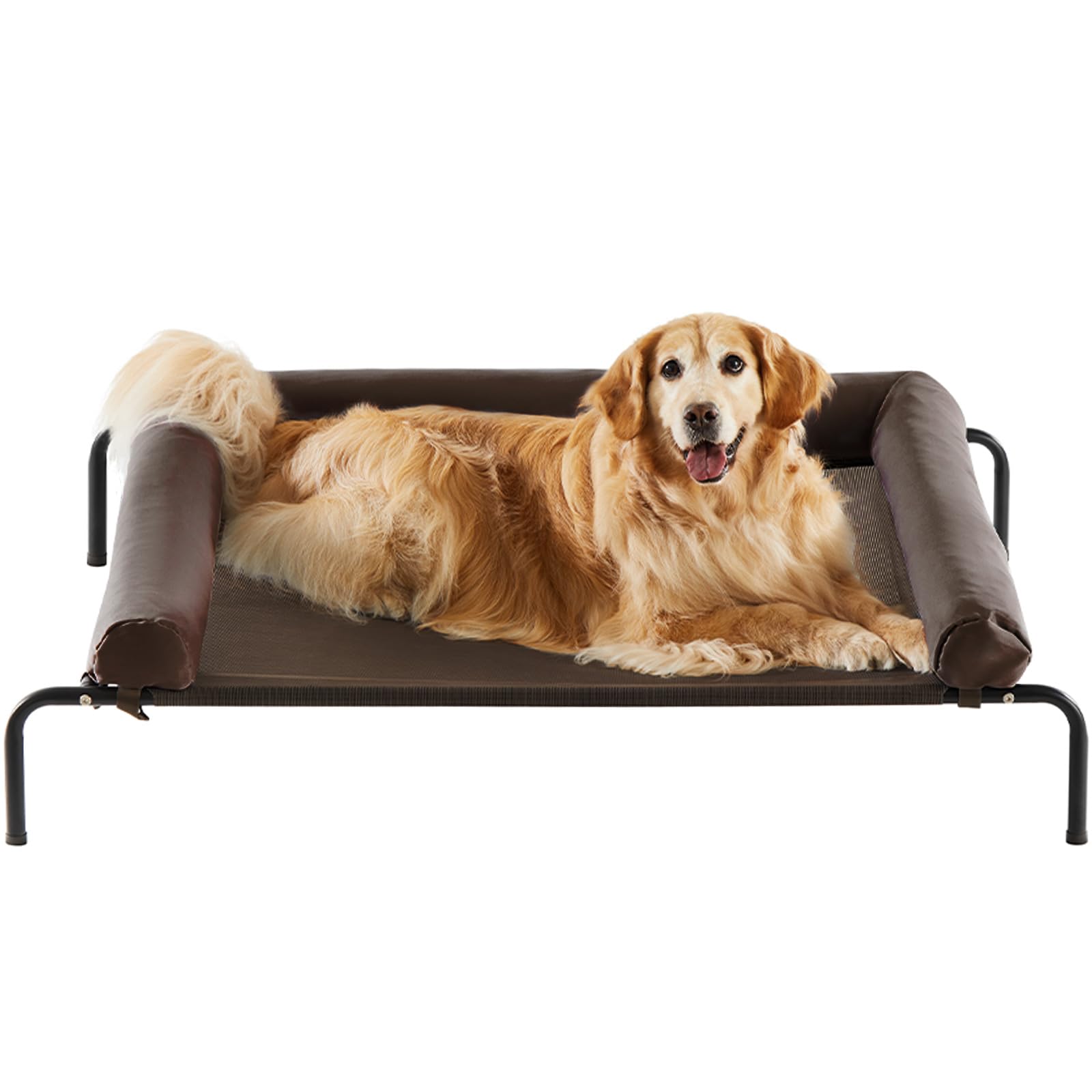 RRPETHOME large elevated cooling dog bed frame offers sturdy support and cool comfort