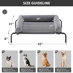 RRPETHOME large elevated cooling dog bed mesh highlights breathable, cooling support on hot days