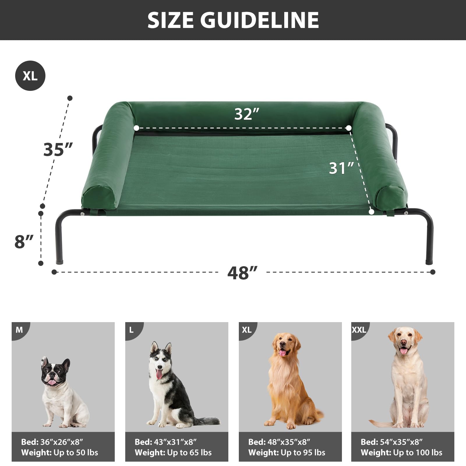 RRPETHOME bed with U-shaped pillow close-up shows supportive rim for neck comfort.