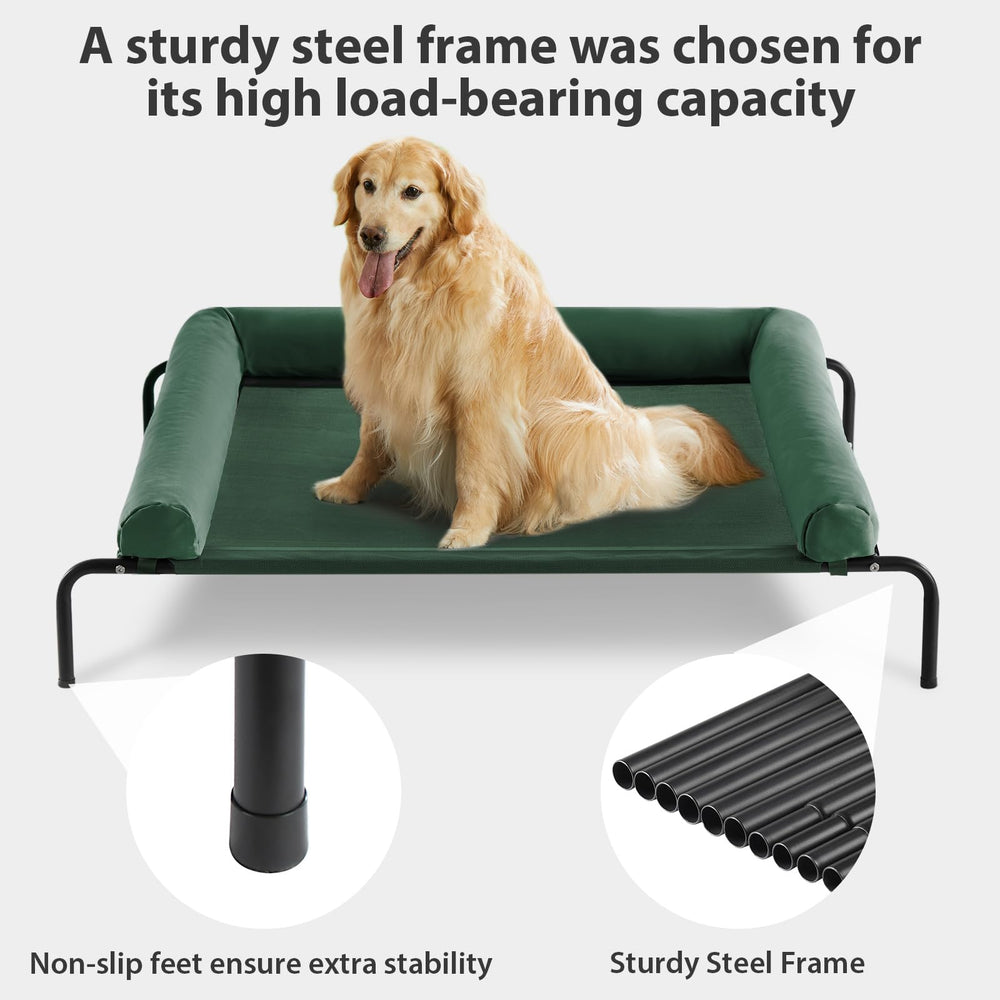 RRPETHOME outdoor bed with removable washable U-shaped pillow.