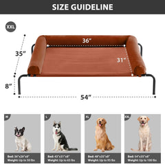 rrpethome large elevated dog bed side view highlights deep rim support and easy cleaning