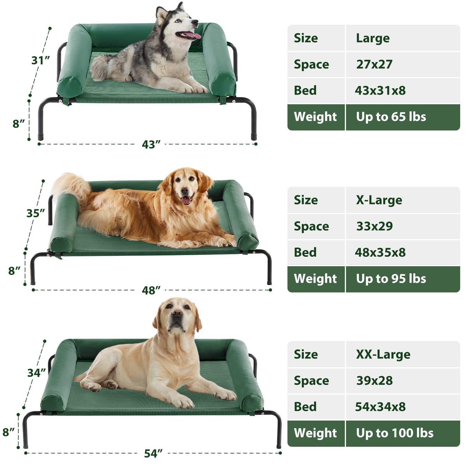 RRPETHOME dog bed designed for indoor and outdoor use.