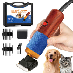 Rseaay 200W Pro Dog Grooming Clippers front view for versatile trimming at home or salon.