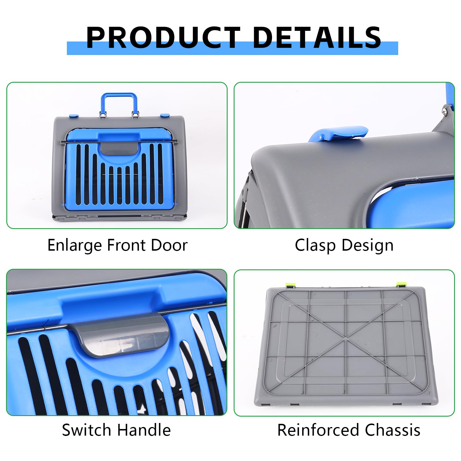 RSSLygaeonix ample ventilation cat carrier blue, keeps pet comfortable.