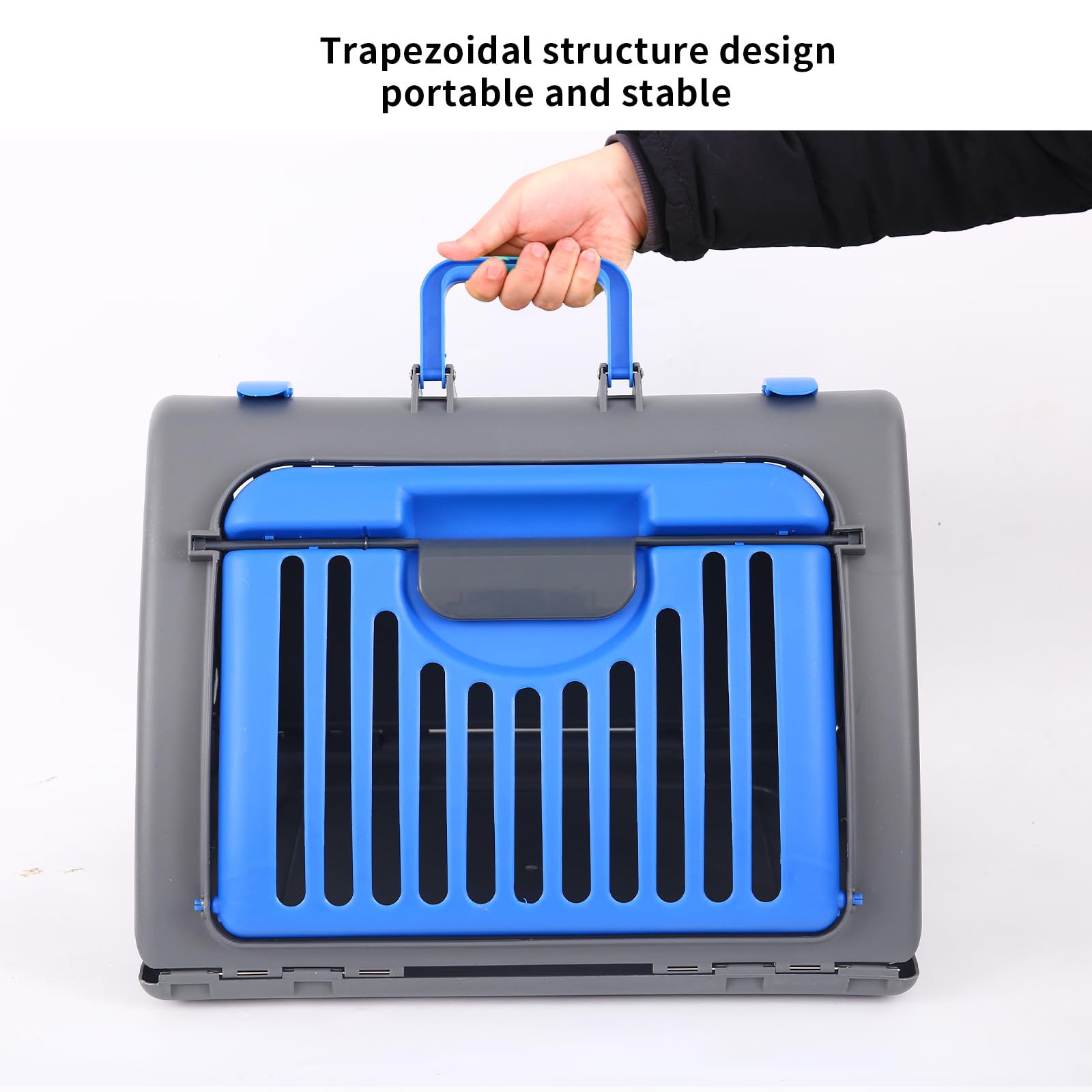RSSLygaeonix flat interior surface cat carrier blue, easy loading and settling.