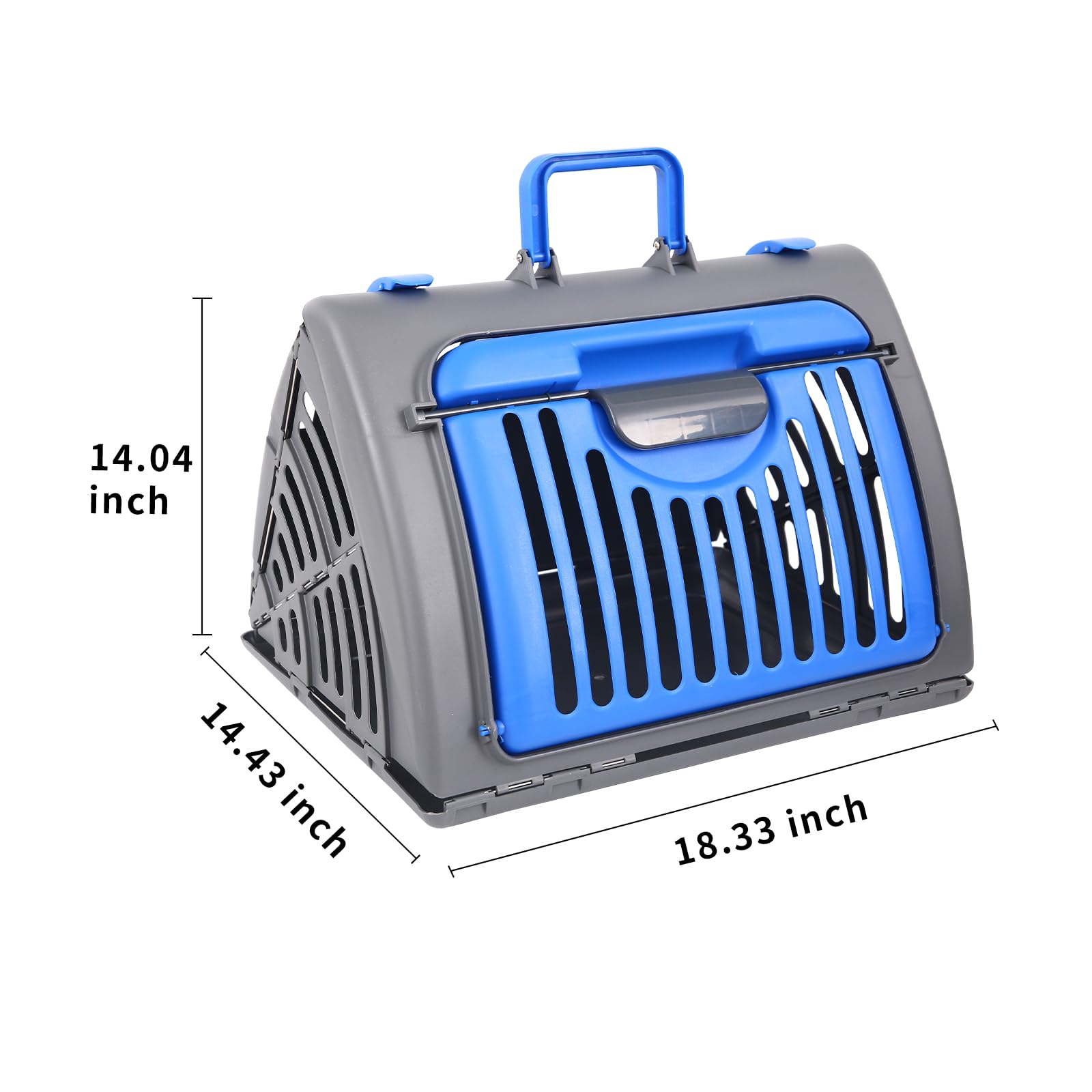 RSSLygaeonix foldable cat carrier in blue for easy compact storage.