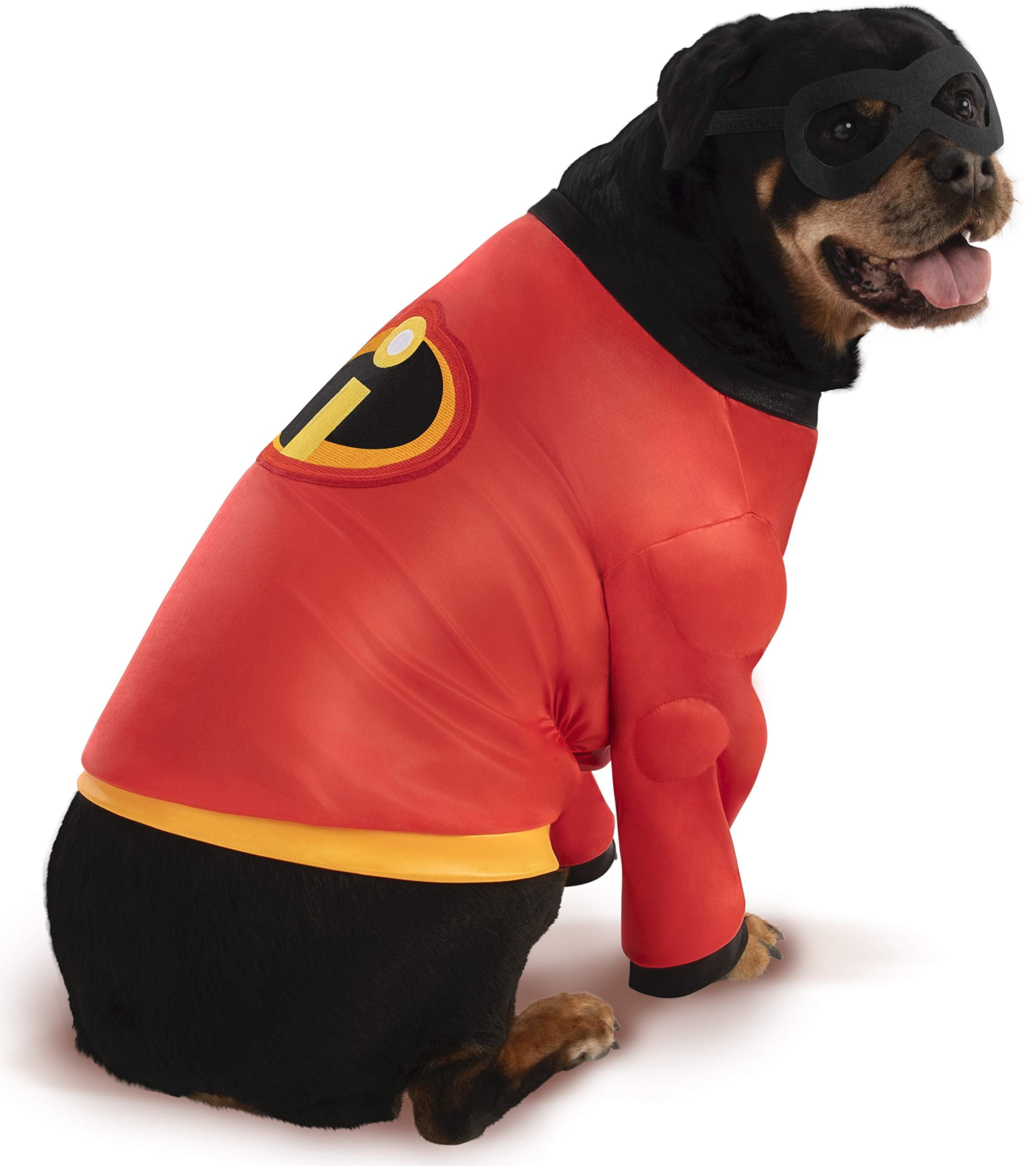 Rubies Disney Incredibles pet costume XXXL front view, bold red hero look.