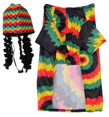 Rubies Rastafarian costume on dog creates bold Halloween look