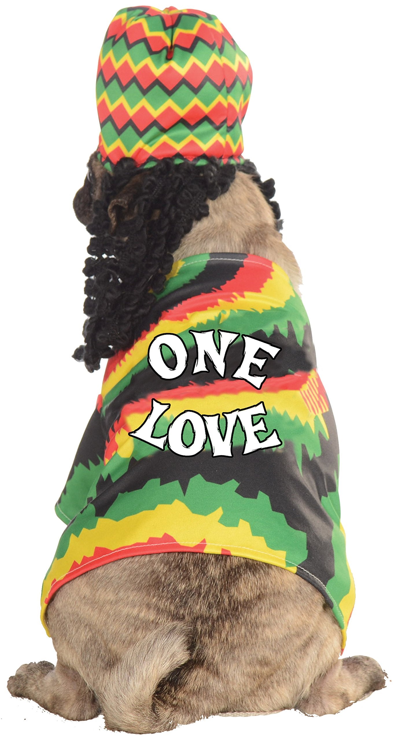 Rubies Rastafarian pet costume headpiece adds coordinating flair for fun parades