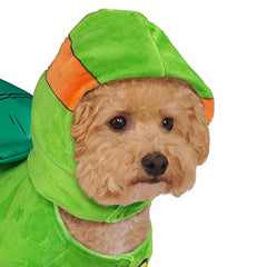 Rubies TMNT pet costume large size label helps ensure proper fit.