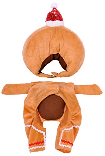 Rubie's pet costume shows the faux arms detail for classic gingerbread style