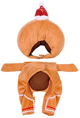 Rubie's pet costume shows the faux arms detail for classic gingerbread style