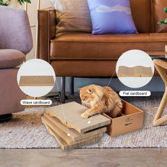 RUBMEOW included catnip to entice cats to scratch and relax