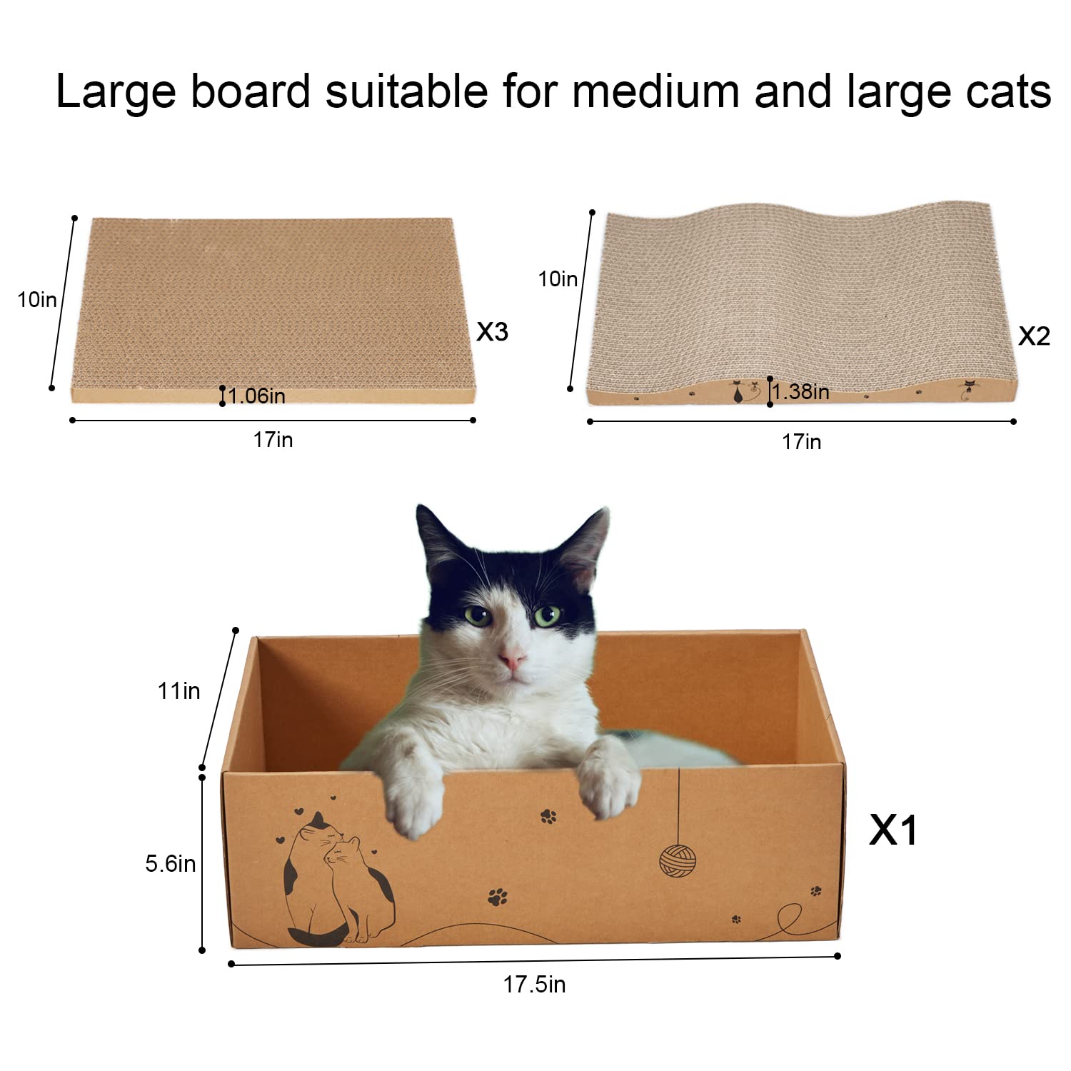 RUBMEOW scratch pad protecting furniture while cats scratch happily
