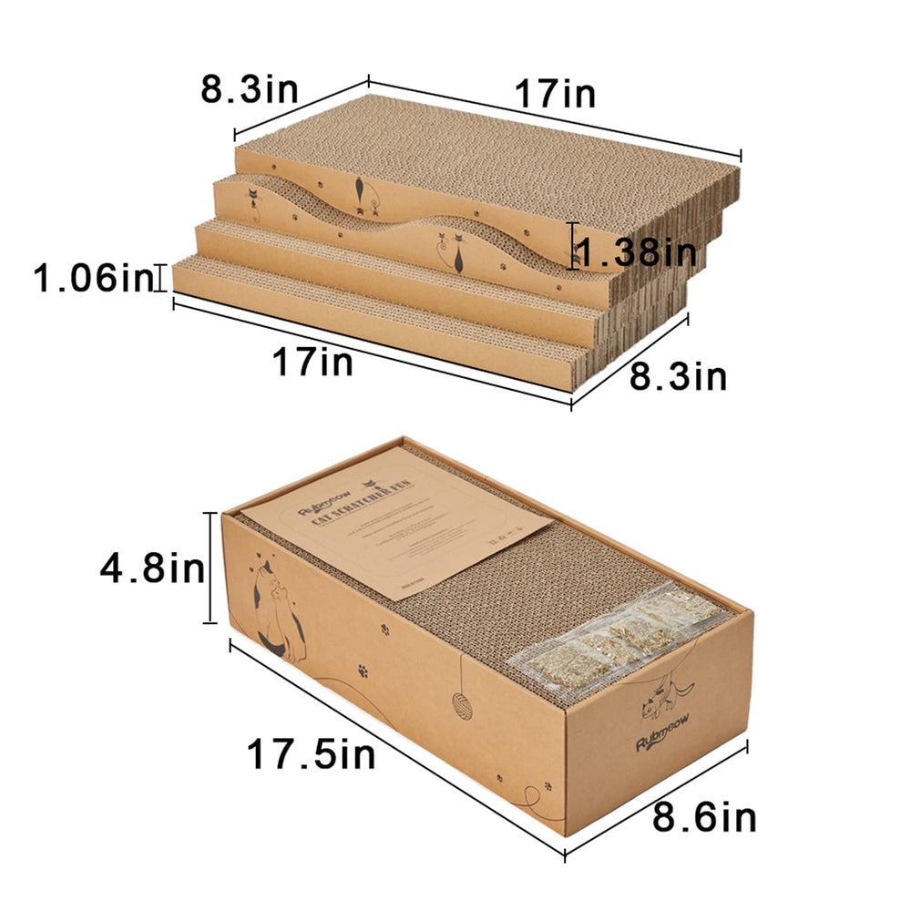 RUBMEOW outer box collects scraps to keep the space tidy.