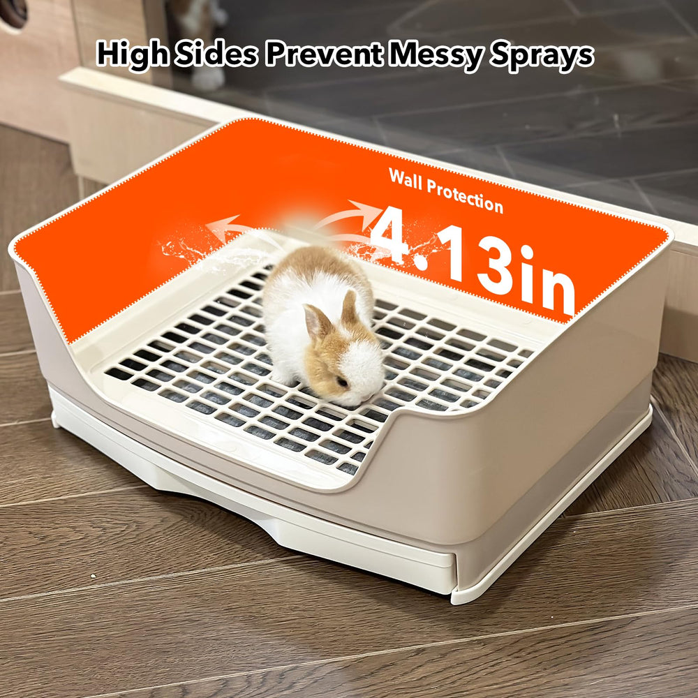 RubyHome 12mm mesh grate traps droppings to minimize mess.
