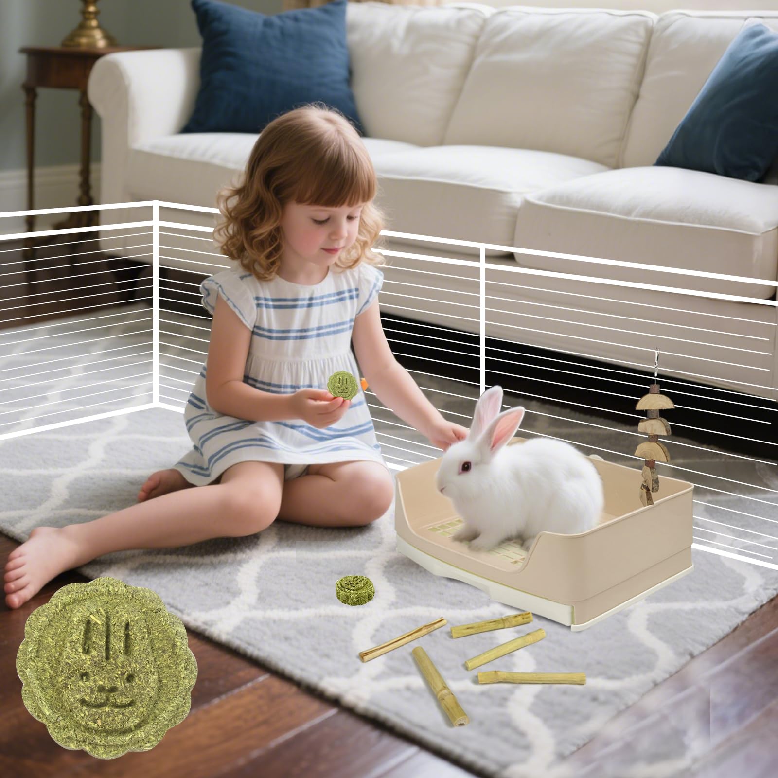 RubyHome bigger pet pan for adult guinea pigs and chinchillas demonstrates ample space.